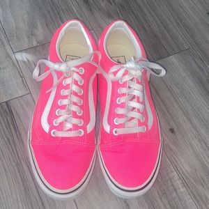 Hot pink vans. Size (men) 8 (women) 9.5